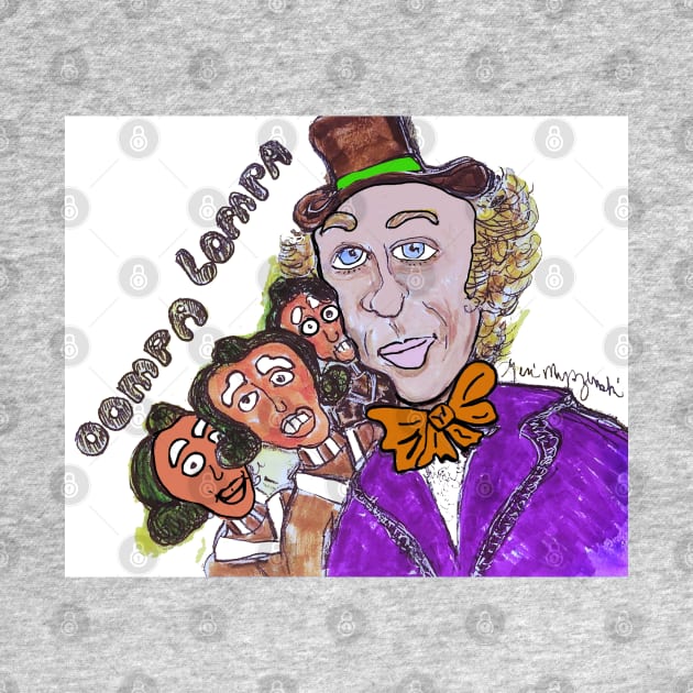 Willy Wonka and The Oompa-Loompas by TheArtQueenOfMichigan 